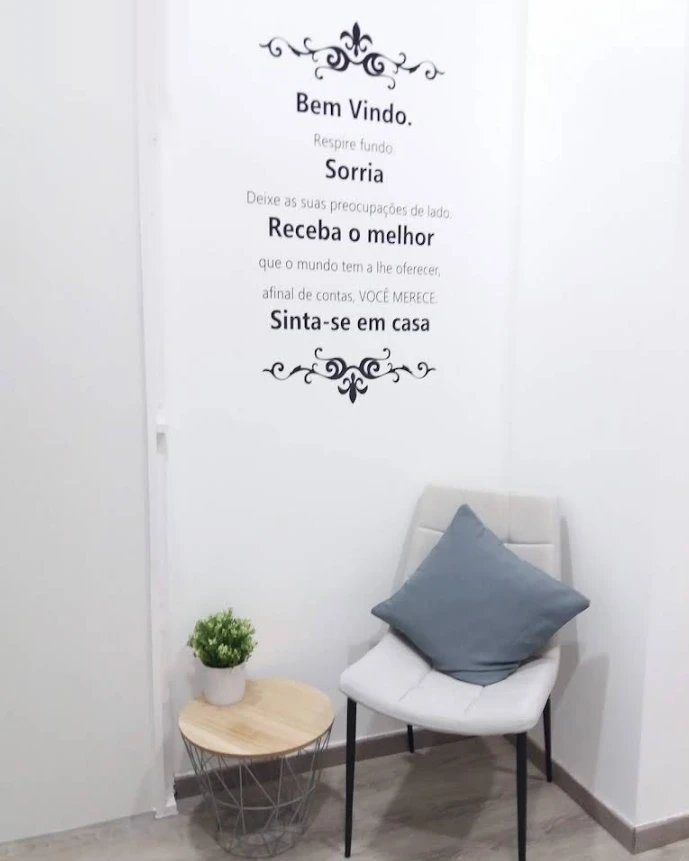 Sala de espera do espaço Beleza & Estética Sílvia Lopes, na Azambuja